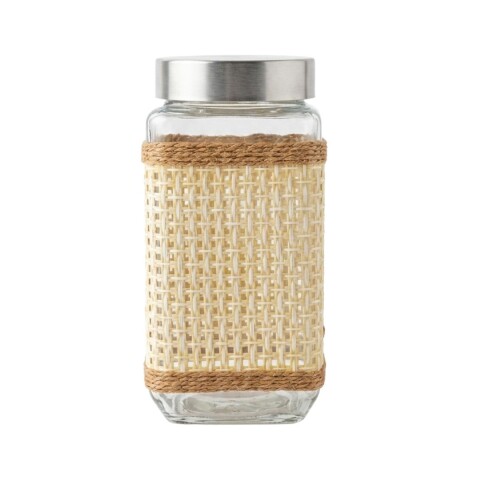 FRASCO DE VIDRIO C/TAPA PLATA 700ML Unica