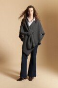 PONCHO MECHA Gris Melange