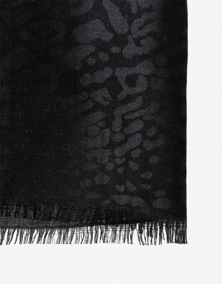 Pashminas Pashmina Animal Print - Negro