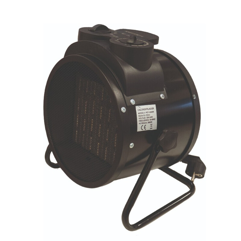 CAÑON CALENTADOR ELECTRICO PETRA PET-3000WATS NEGRO Cañon Calentador Electrico Petra Pet-3000wats Negro