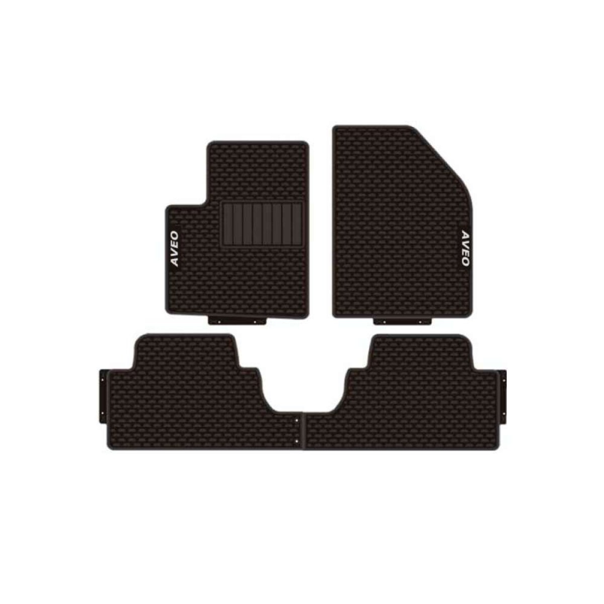Alfombra Chevrolet Aveo Black - Con Logo Blanco 
