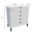 Cómoda Marden De 5 Cajones Vertical/ Blanco CóMODA MARDEN DE 5 CAJONES VERTICAL/ BLA