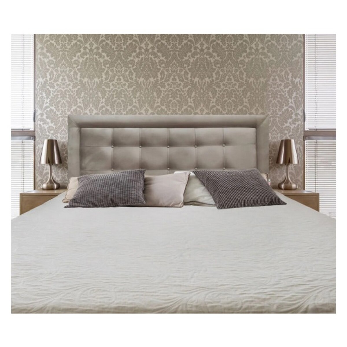 CABECERA HELLEN VENEZA 140 X 130 X 10 LISO MARRON CLARO 