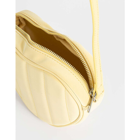 Bandolera Puffy Corazón Amarillo Claro