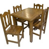 JGO DE COMEDOR TMAX 4 SILLAS PINO LUSTRADO- Sin color