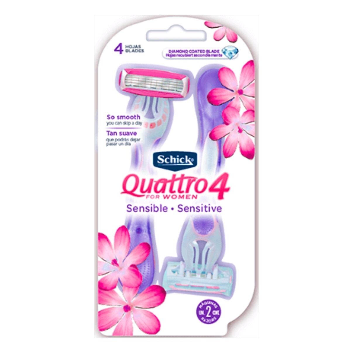 Máquina de Afeitar Schick Quattro Sensitive Woman X2 