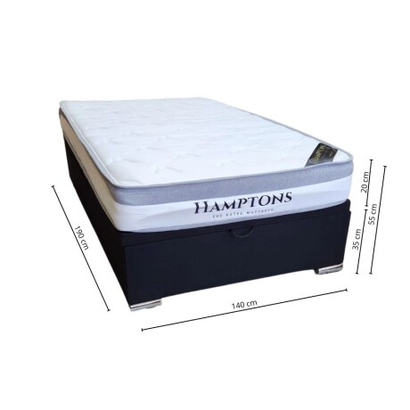 Sommier Baul 2 Plazas - Hamptons Hybrid Rhodium Sommier Baul 2 Plazas - Hamptons Hybrid Rhodium
