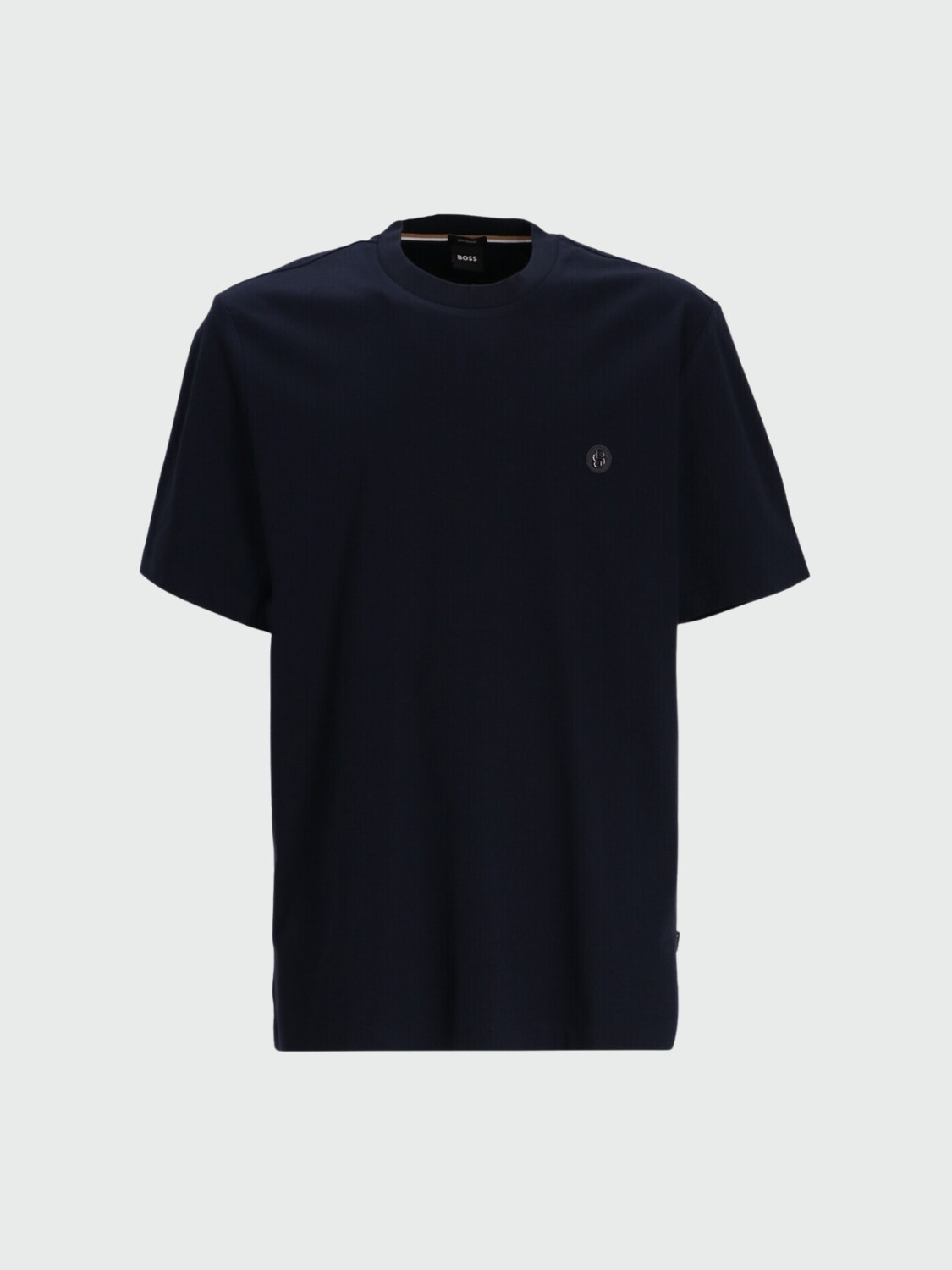 BOSS - Remera Regular Monograma Double B Azul Oscuro