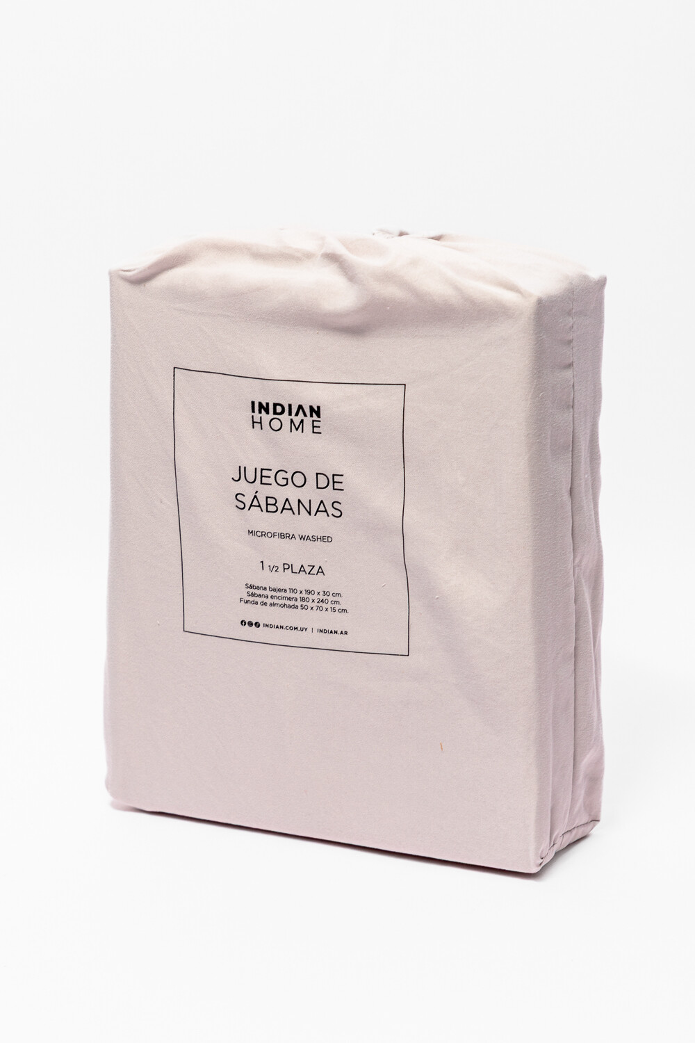 Sábanas 1 1/2 Plaza Microfibra Washed Gris