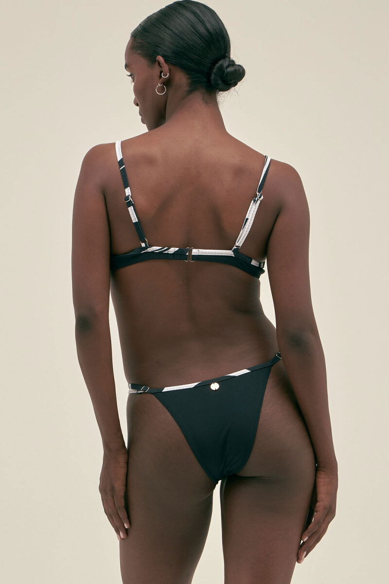 ABBY BOTTOM Black Rib