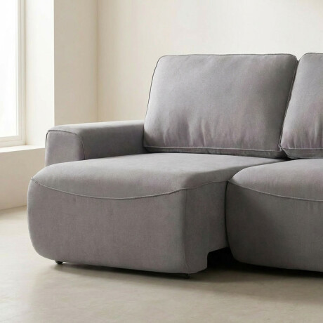 Sofá Adan (Retráctil) - Tela Microfibra - 2 módulos 12091 (Gris)