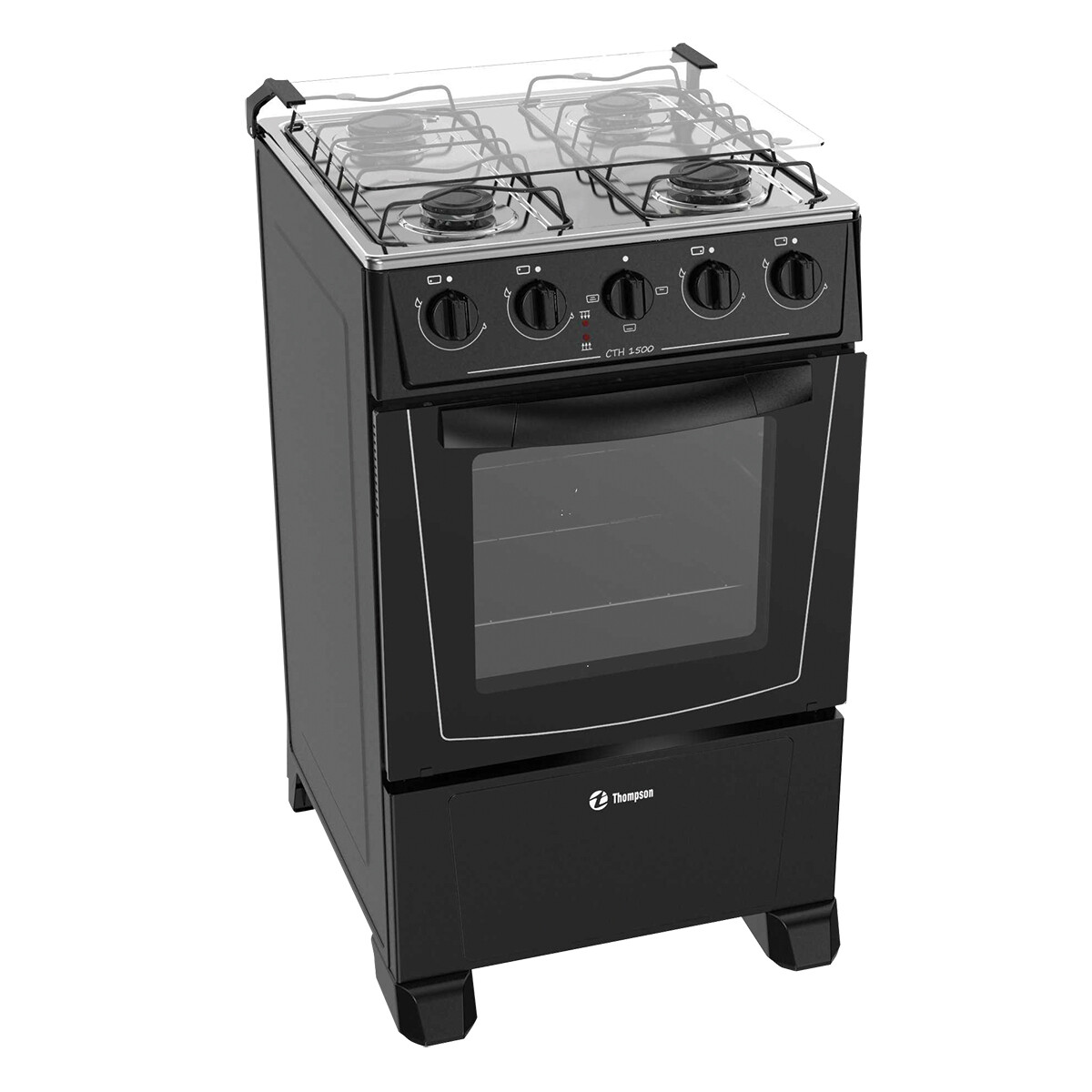 Cocina Thompson Cth 1500 - COCINA THOMPSON COMBINADA CTH1500 NEGRO 