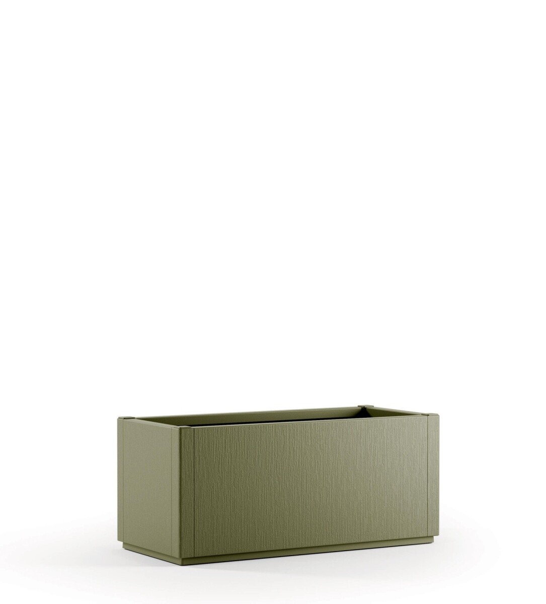 MACETA RECTANGULAR ETHICA 80 CM VERDE OLIVA 