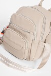 Mochila bandolera con cordón beige