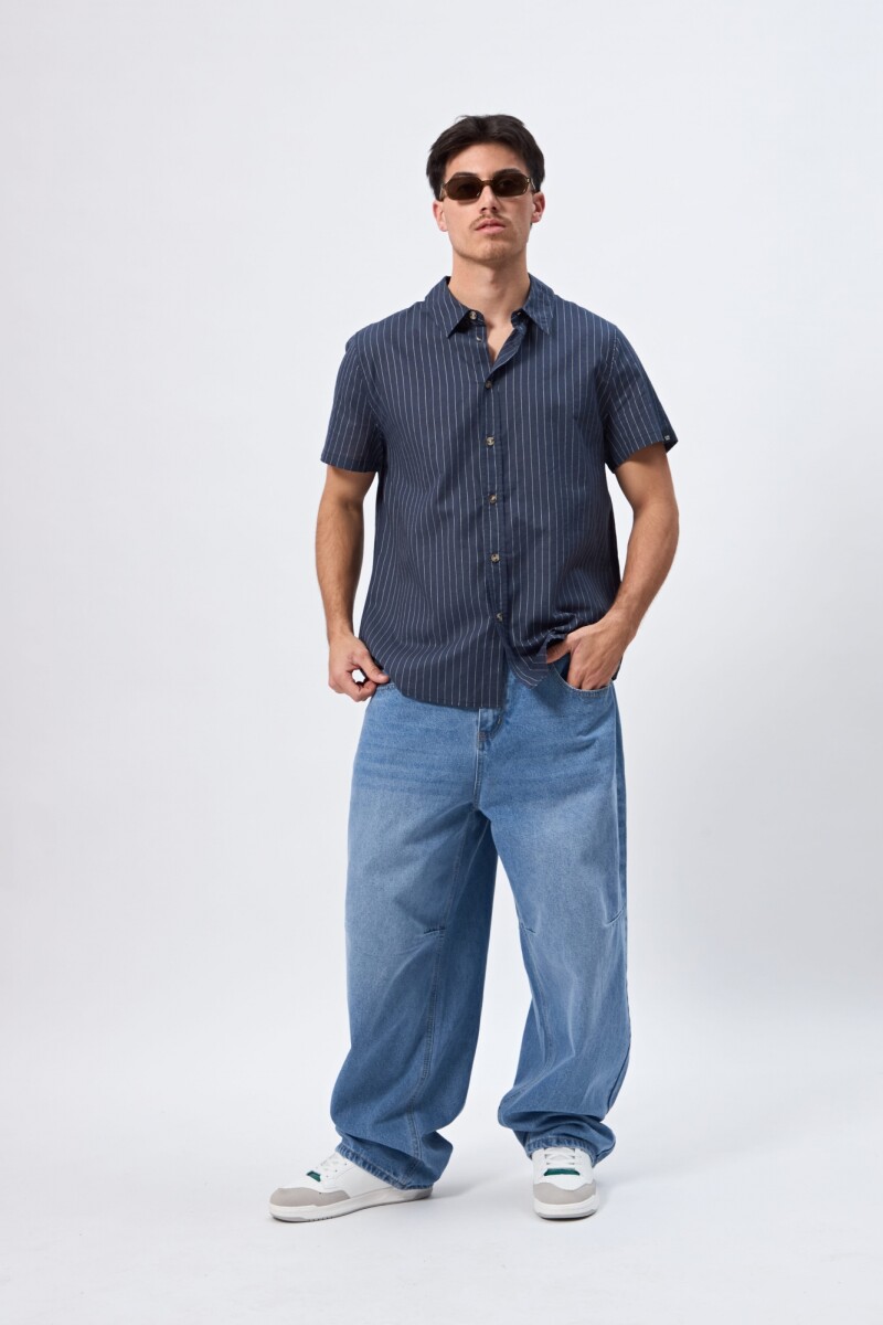 CAMISA PLUM - AZUL 