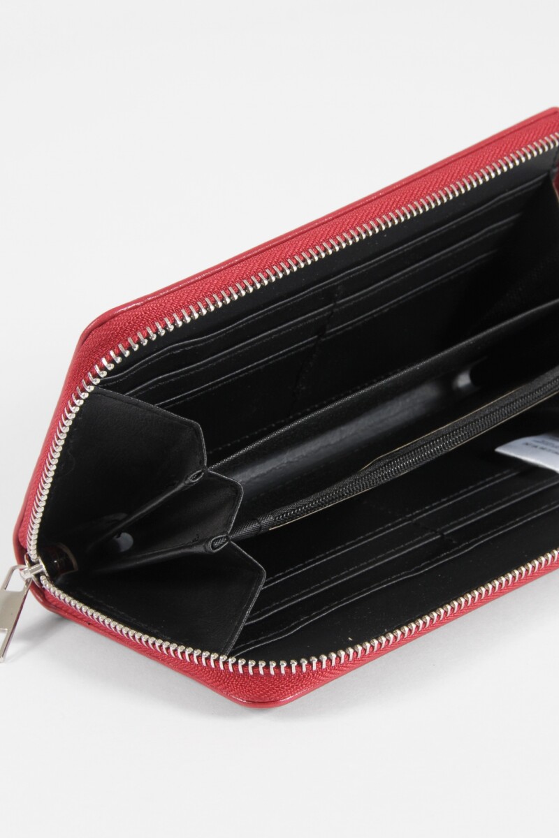Billetera tachas rojo