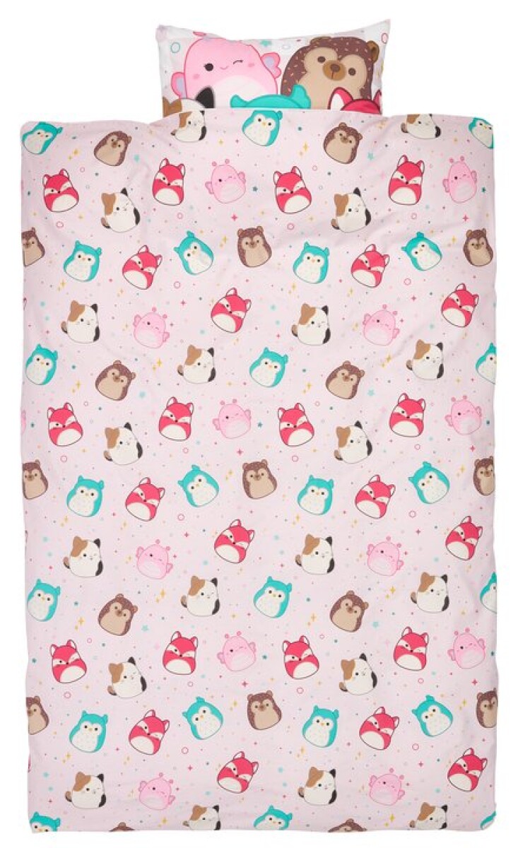 Juego funda nórdica SQUISHMALLOWS 155x220 rosa 