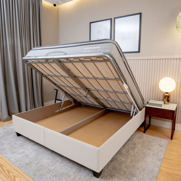 Cama baúl FLAT Blanco - KING