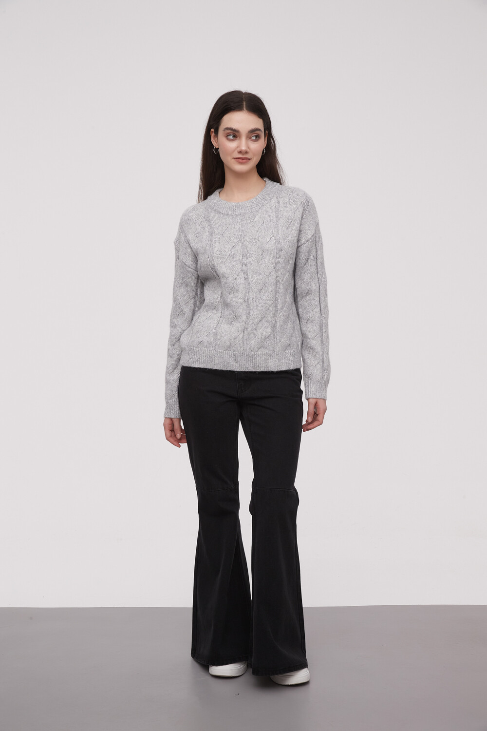 Sweater Osada Gris Melange Medio