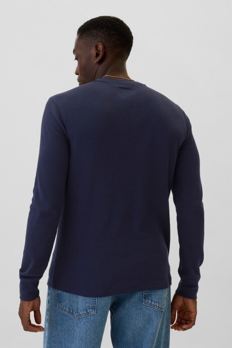 Buzo Waffle Hombre Navy Uniform