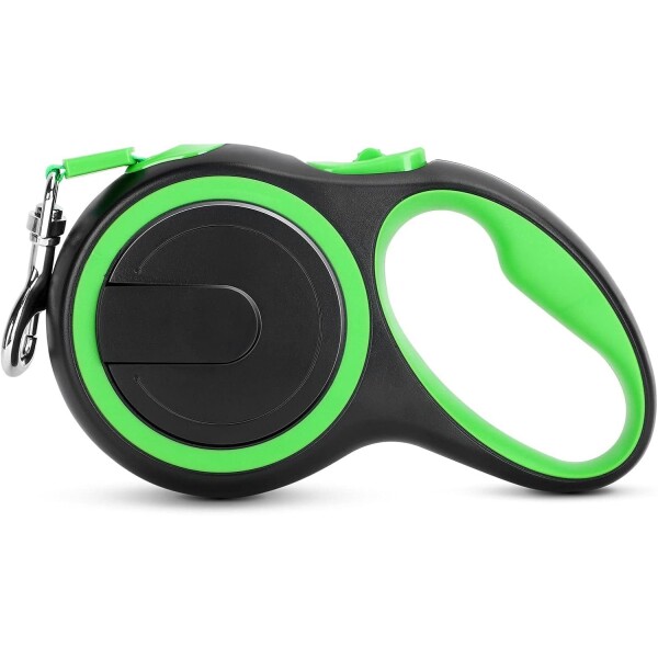 Correa Extensible 3 Mts Retractil Hasta 15Kg Perro Mediano Variante Color Verde Negro
