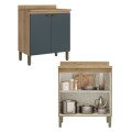 COCINA MODULADA 2,71 MT CAPUCCINO/AZUL - FINESSE COCINA MODULADA 2,71 MT CAPUCCINO/AZUL - FINESSE