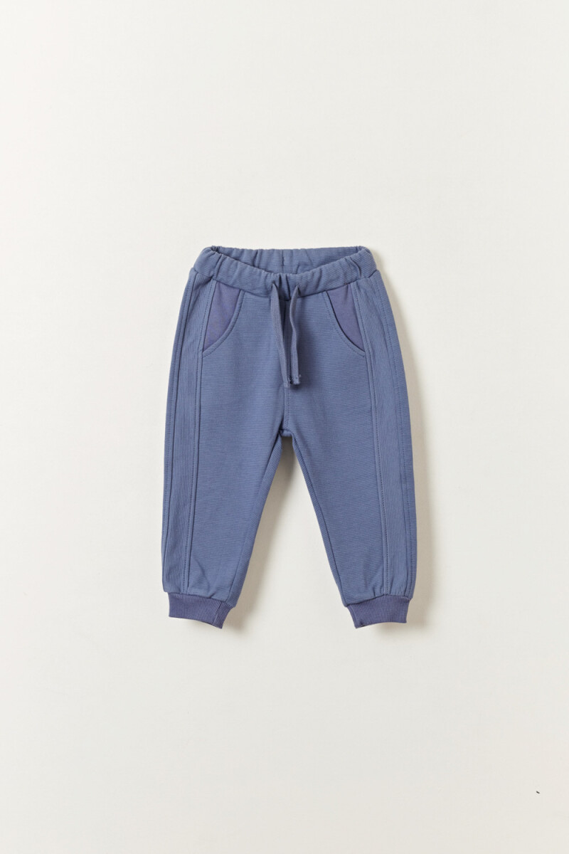 Pantalón deportivo con textura Azul