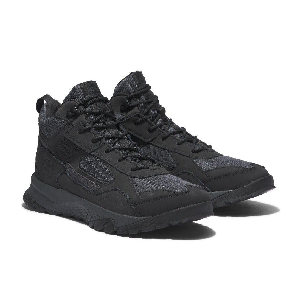 Botas Mid Lace Up Waterproof Hiking Hombre Jet Black