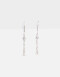 Aros Colgantes Largos Strass Aros Largos Con Cubic - Plateado