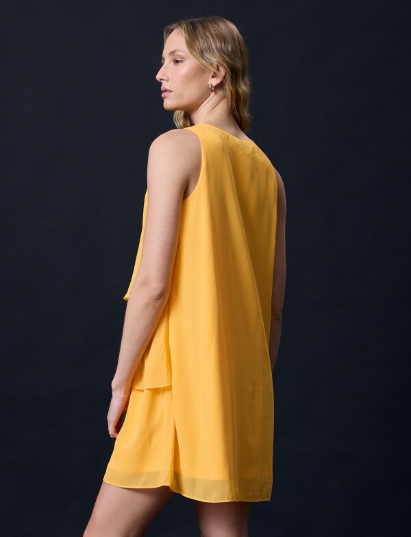 Vestido Capas ANARANJADO
