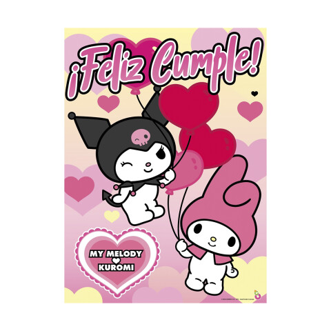 Cotillón Afiche Kuromi 53 x 39 cm U