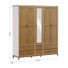 Ropero Prata 5 Puertas 6 Cajones 2814 Freijo/blan Mdf Ropero Prata 5 Puertas 6 Cajones 2814 Freijo/blan Mdf