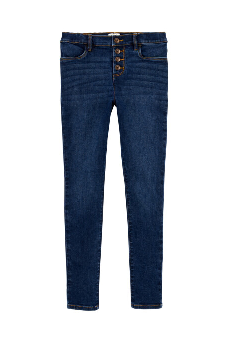 Pantalón de jean ajustados con botones. Talles 6-14 Sin color