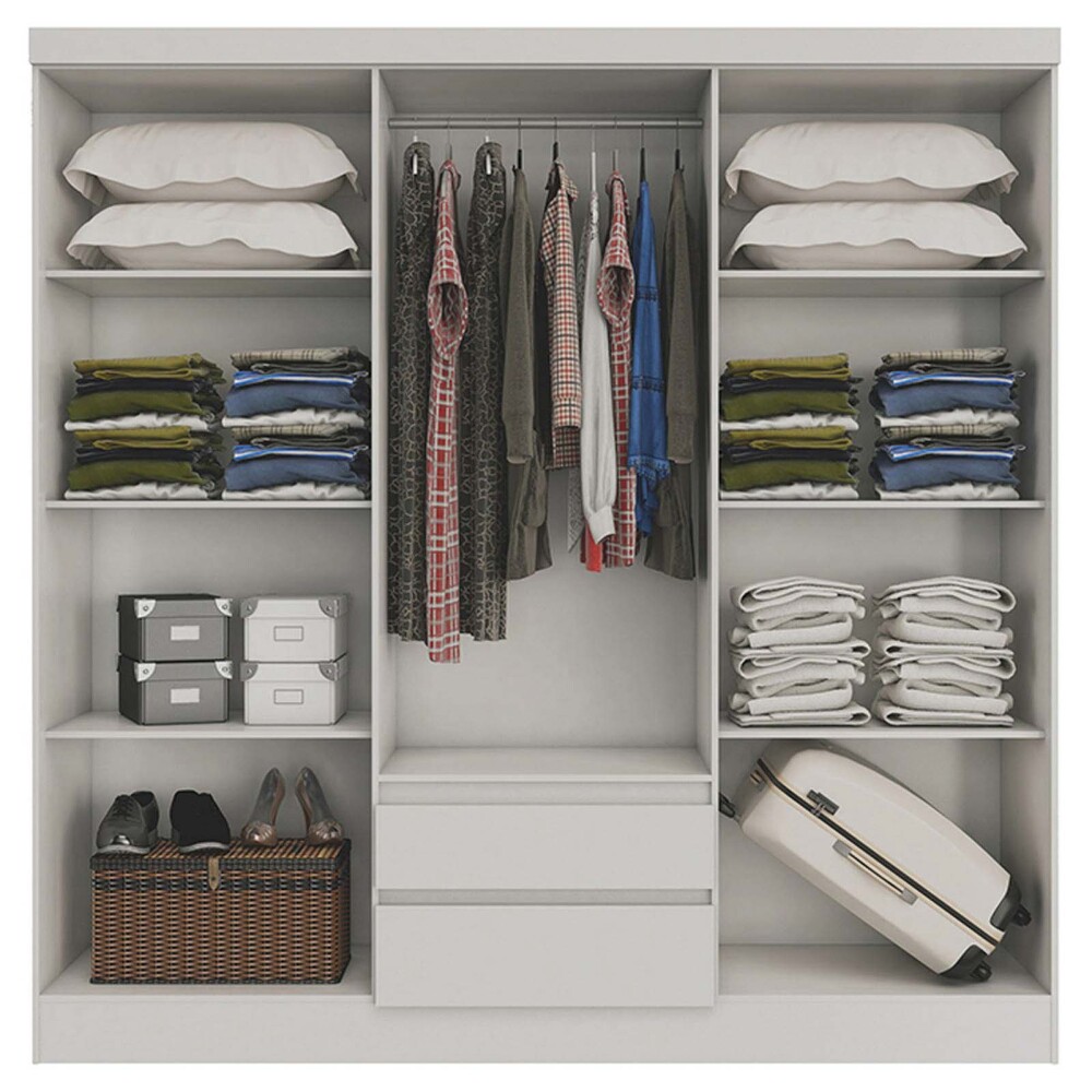 PLACARD ROPERO 6 PUERTAS MDP BLANCO 0600R VIENA