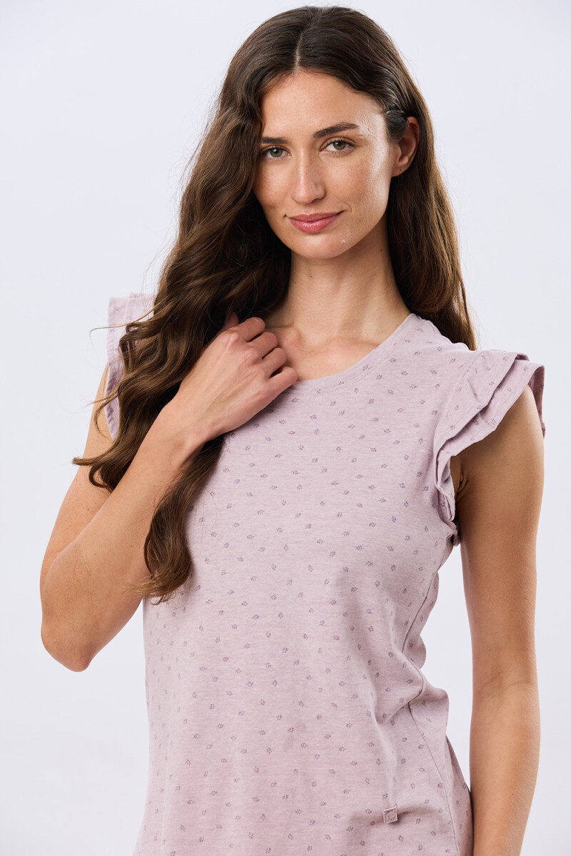 REMERA ESTAMPADA DE ALGODÓN - Lavanda 