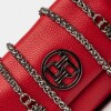 Mini Bag Bloom En Cuero Graneado Rojo