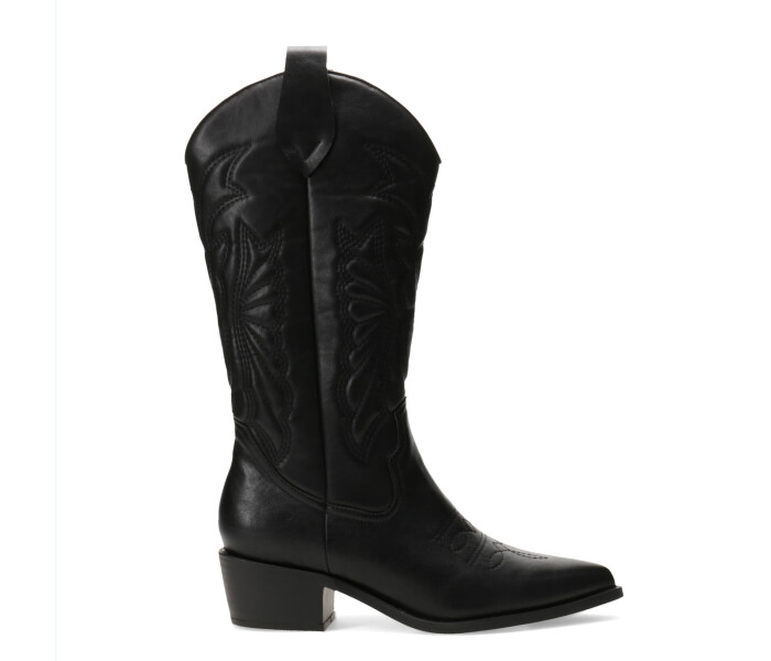 Bota EDNA tejana con diseño en la caña Black