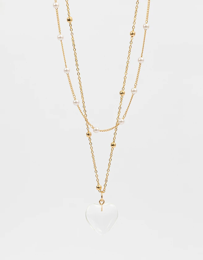 Collares Cortos Con corazón Collar Con Corazón - Dorado