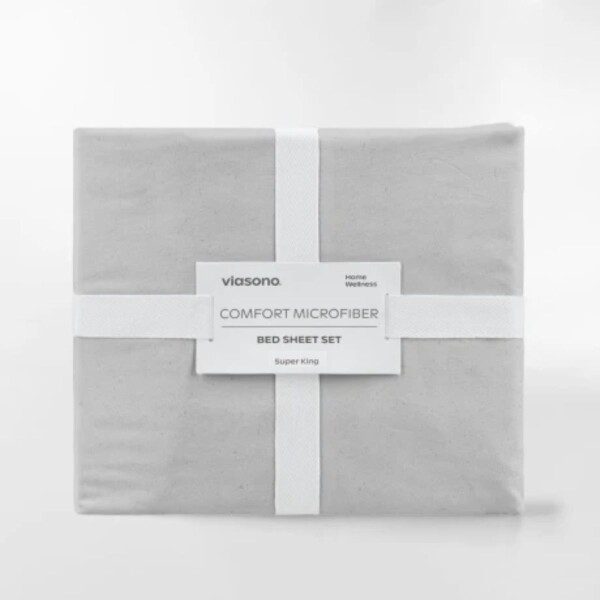 SÁBANA MICROFIBER GRIS CLARO - SUPER KING