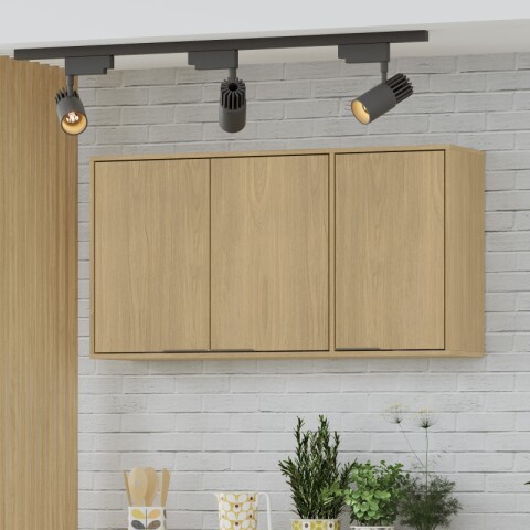 Mueble Aéreo de Cocina Modular Gloria 120 cm 3 Puertas 1 Estante Castaño / Off White Mueble Aéreo de Cocina Modular Gloria 120 cm 3 Puertas 1 Estante Castaño / Off White