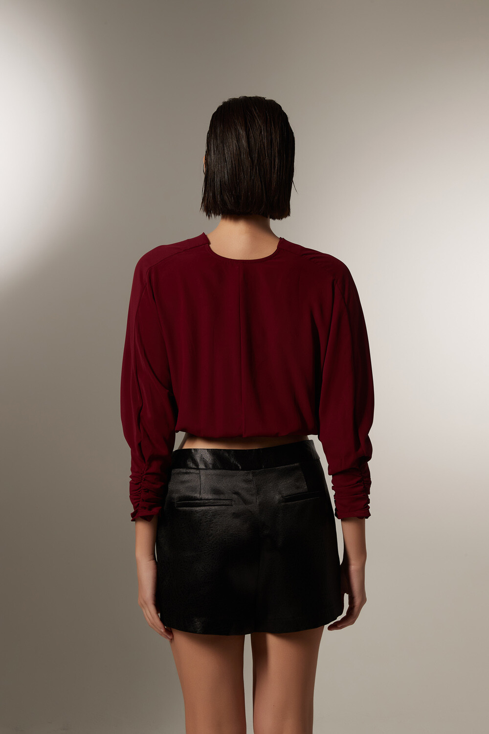 Blusa Wentu Bordeaux Oscuro