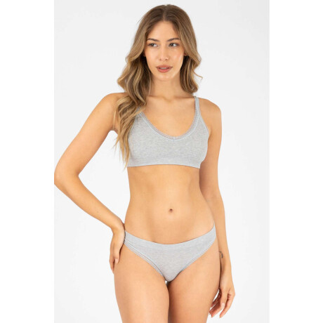 Top triangulo daisy Gris melange