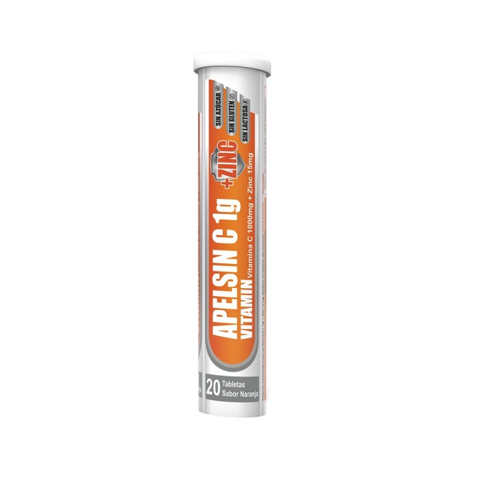 APELSIN VITAMINA C 1 GR. + ZINC TUBO X 2 única