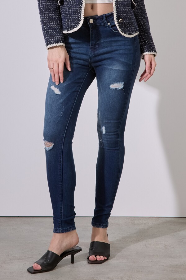 Jean Skinny Desgastes JEAN OSCURO