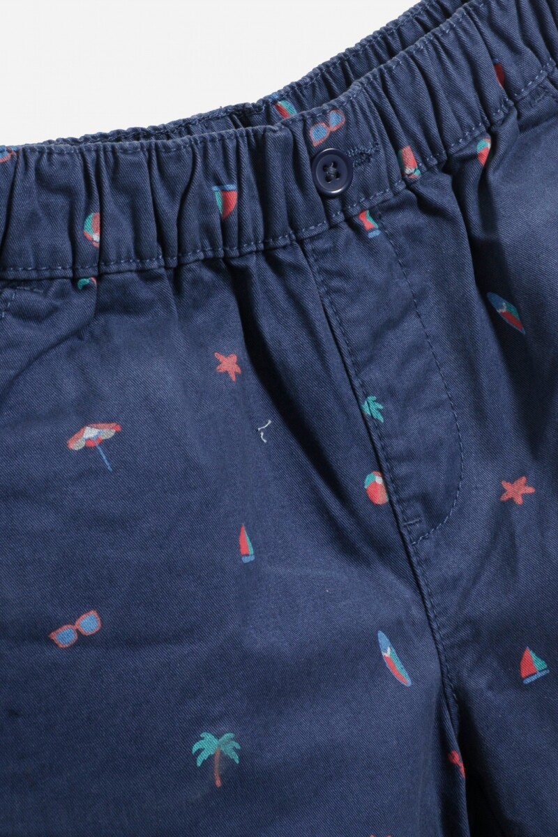 Short con mini print AZUL