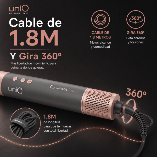 Cepillo Secador Modelador Gama Multistyler Flow 12 En 1 CEPILLO GAMA MULTISTYLER UNIQ FLOW 12EN1