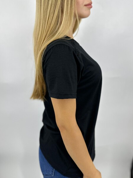 T-SHIRT SLOWLY C225 NEGRO