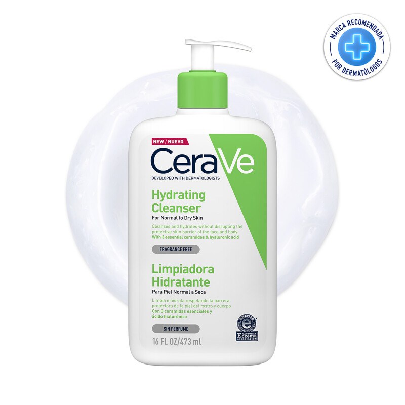 CERAVE LIMPIADOR HIDRATANTE 16 OZ - 473 ML - Rostro y cuerpo, piel normal a seca CERAVE LIMPIADOR HIDRATANTE 16 OZ - 473 ML - Rostro y cuerpo, piel normal a seca