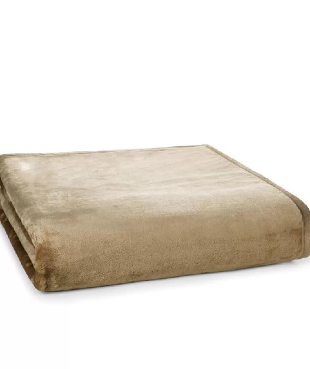 Frazada Cobertor Lisa Karsten Color Beige Trigo Adele Diseño De La Tela Liso - King: 280x260cm 