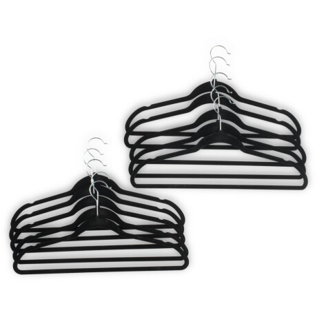 Perchas HEKTOR L45cm 10 unidades Negro